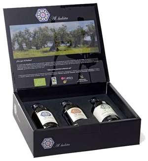 Al Balata Organic Single-Variety Olive Oil Gift Set, 3 × 250 ml