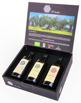 Al Balata Organic Single-Variety Olive Oil Gift Set, 3 × 500 ml