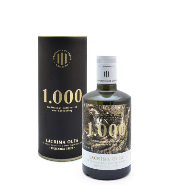 Botella 500ml Mil·lenària aceite Lacrima Olea