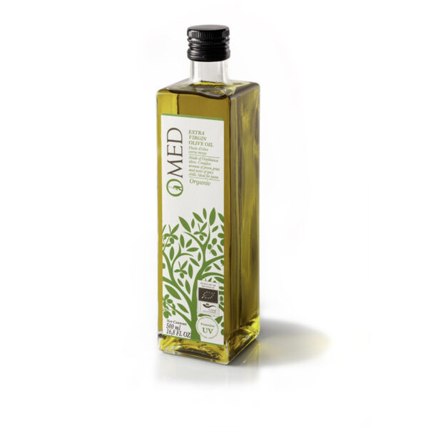 Botella UV aceite orgánico omed