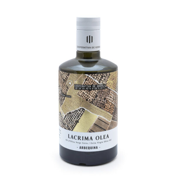 Botella aceite variedad arbequina con denominación de origen 250ml lacrima olea