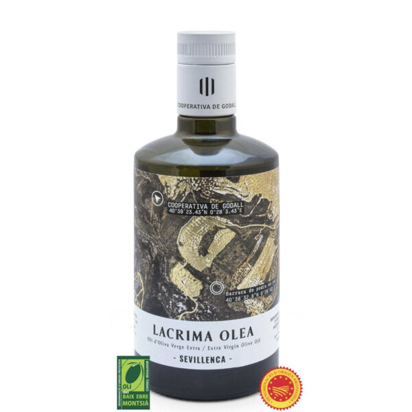 Botella aceite variedad sevillenca con denominación de origen 250ml lacrima olea