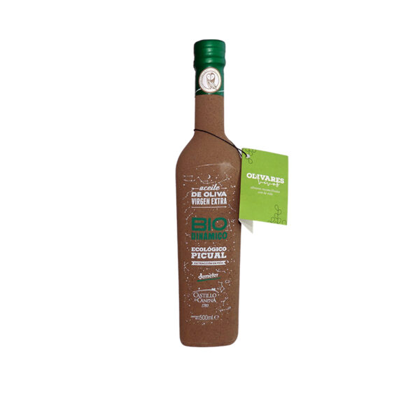 Botella 500ml Olivares Vivos Biodinámico Picual Castillo de Canena